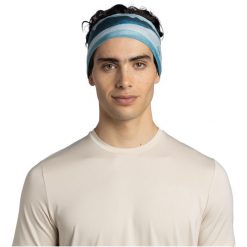 Opaska BUFF COOLNET UV® WIDE HEADBAND ALER TEAL. Niebieskie czapki i kapelusze damskie Buff, bez wzorów. Za 71.49 zł.