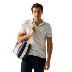 Męska Koszulka Polo Hadvo Stripe. Białe koszulki polo męskie Regatta, l, bez wzorów, z bawełny, bez ramiączek. Za 95.99 zł.