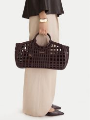 GINO ROSSI Torebka EO-LDA9109 Brązowy. Brązowe torebki do ręki damskie Gino Rossi, bez wzorów, z materiału, bez dodatków. Za 299.99 zł.