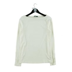 Second life - Długi rękaw Biała koszulka damska - Jak nowy. Białe t-shirty damskie Ralph Lauren, bez wzorów, bez kołnierzyka. Za 97.25 zł.
