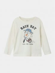 NAME IT Bluzka Vagno 13224977 Écru Regular Fit. T-shirty dla chłopców Name it, bez wzorów, z bawełny, bez ramiączek. Za 49.99 zł.