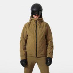 Kurtka narciarska Helly Hansen Atlas Infinity Stretch. Brązowe kurtki męskie Helly Hansen, m, bez wzorów, bez kaptura, narciarskie. W wyprzedaży za 2,742.50 zł.