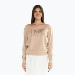 Bluza damska LEONE 1947 Chic Boxing. Brązowe bluzy damskie LEONE 1947, l, bez wzorów, z elastanu, bez kaptura, na fitness i siłownię. Za 159.99 zł.