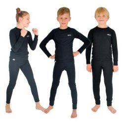 Bielizna termoaktywna juniorska Ice-Q Warm'N'Dry Junior. Czarna bielizna termoaktywna męska ICE-Q, z meshu. W wyprzedaży za 129.90 zł.