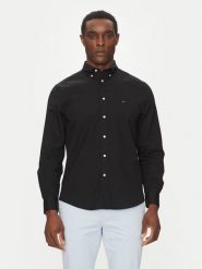 Tommy Hilfiger Koszula Core Flex MW0MW39988 Czarny Regular Fit. Czarne koszule męskie Tommy Hilfiger, m, bez wzorów, z bawełny, bez kołnierzyka, bez ramiączek. Za 229.99 zł.