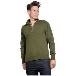 William De Faye Sweter Męski Xl Zielony. Zielone swetry przez głowę męskie William de Faye, z kaszmiru, z klasycznym kołnierzykiem. W wyprzedaży za 215.00 zł.