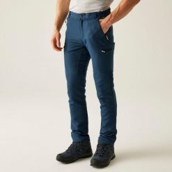 Męskie spodnie Leeslle Zip Off. Niebieskie spodnie sportowe męskie Regatta, m, bez wzorów, z poliesteru, trekkingowe. W wyprzedaży za 273.50 zł.