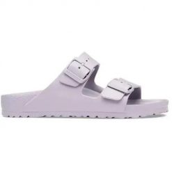 Klapki męskie Birkenstock Arizona. Fioletowe klapki męskie Birkenstock, z materiału, klasyczne. Za 371.00 zł.