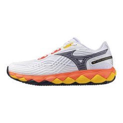 Buty do tenisa Mizuno Wave Enforce Tour 2. Białe obuwie sportowe damskie Mizuno, bez wzorów, tenisowe, mizuno wave. W wyprzedaży za 633.50 zł.