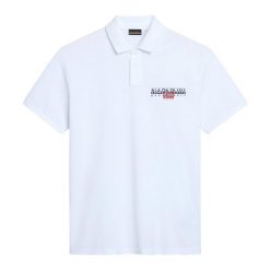 Koszulka polo męska Napapijri E-Aylmer. Białe koszulki polo męskie Napapijri, m, bez wzorów, bez ramiączek. Za 219.99 zł.