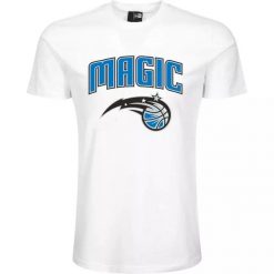 T-Shirt NBA Orlando Magic New Era Blanc. Białe t-shirty męskie New Era, m, bez wzorów, z bawełny, eleganckie, bez kołnierzyka. Za 126.50 zł.