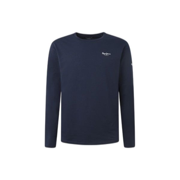 Koszulka z długim rękawem Pepe Jeans Original Basic 2. Niebieskie bluzki z długim rękawem męskie Pepe Jeans, s, bez wzorów, z bawełny, bez kołnierzyka. Za 126.25 zł.