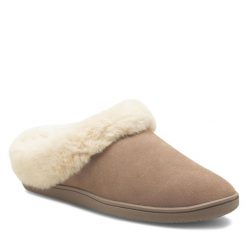 Kapcie MYSLIPPERS. Brązowe kapcie damskie MYSLIPPERS, bez wzorów. Za 99.99 zł.
