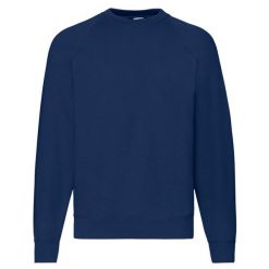 Klasyczna Bluza Raglanowa Unisex Dla Dorosłych. Niebieskie bluzy męskie Fruit of the Loom, m, bez wzorów, bez kaptura. Za 79.99 zł.