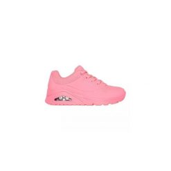 Trenerzy damscy Skechers Uno. Czerwone obuwie sportowe damskie Skechers, bez wzorów, z materiału. W wyprzedaży za 340.05 zł.