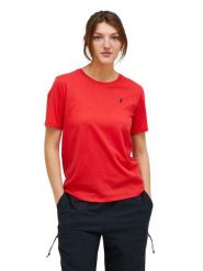 Koszulka Peak Performance damska Explore Graphic Tee czerwona - L. Czerwone koszulki sportowe damskie Peak Performance, l, bez wzorów, z bawełny, bez kołnierzyka, bez ramiączek. Za 189.00 zł.