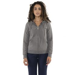 Bluza miękka z kaptur na co dzień na siłownię. Szare bluzy damskie LEONE 1947 APPAREL, bez wzorów, z bawełny, bez kaptura. W wyprzedaży za 164.19 zł.
