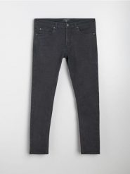 Jeansy slim fit z efektem sprania - czarny. Czarne jeansy męskie Sinsay. Za 49.99 zł.