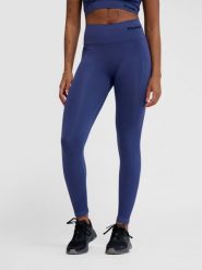 Damskie legginsy bezszwowe z wysoką talią Hummel TIF. Niebieskie legginsy damskie Hummel, s, bez wzorów, z poliamidu. Za 168.00 zł.