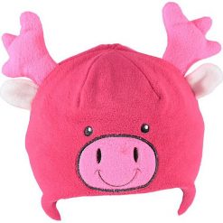 Czapka polarowa w kolorze różowym. Czerwone czapki dla dzieci CMP Kids, bez wzorów, z materiału. W wyprzedaży za 42.95 zł.
