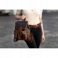 Paolo Peruzzi Zestaw prezentowy plecaczek damski i portfel damski ZUP-26-BR. Portfele damskie Paolo Peruzzi, bez wzorów. Za 555.46 zł.