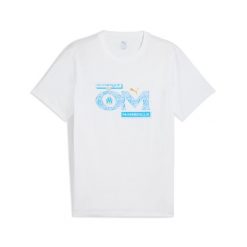 Koszulka OM. Białe koszulki sportowe męskie Puma, bez wzorów, bez kołnierzyka, bez ramiączek, do piłki nożnej. Za 196.00 zł.