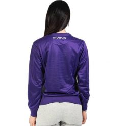 Sweter z okrągłym dekoltem Givova. Fioletowe swetry damskie Givova, na zimę, bez wzorów, bez kołnierzyka, bez ramiączek, bez kaptura. Za 175.99 zł.