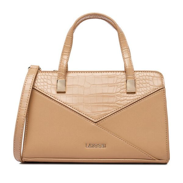 Torebka Lasocki. Brązowe torebki do ręki damskie Lasocki, bez wzorów, klasyczne, bez dodatków. Za 169.99 zł.