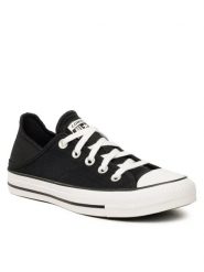 Converse Trampki Chuck Taylor All Star Crush Heel Ox A03075C Czarny. Czarne trampki i tenisówki damskie Converse, bez wzorów, z materiału, retro, bez zapięcia. Za 189.99 zł.