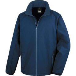 Kurtka Result Softshell Printable. Niebieskie kurtki męskie RESULT, l, bez wzorów, z materiału, bez kaptura. Za 111.90 zł.