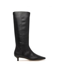 LAUREN RALPH LAUREN Kozaki Frncsa Tl Hl Bo Tal 802P15725001 Czarny. Czarne kozaki damskie Lauren Ralph Lauren, ze skóry, bez obcasa, na szpilce. Za 1,299.00 zł.