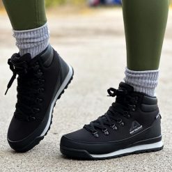 Czarne zimowe śniegowce damskie z membraną American Club Softshell Wt61/23. Czarne śniegowce i trapery damskie American CLUB, z materiału. Za 209.00 zł.