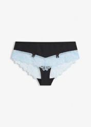 Figi panty. Szare figi damskie bonprix, bez wzorów, z bawełny. Za 37.99 zł.