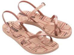 Sandały japonki damskie Ipanema Fashion Sand VIII Fem. Brązowe klapki damskie Ipanema, bez wzorów, z materiału, bez obcasa. Za 119.00 zł.