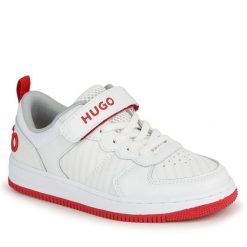 Sneakersy HUGO. Białe trampki i tenisówki chłopięce Hugo, bez wzorów, bez zapięcia. Za 299.99 zł.