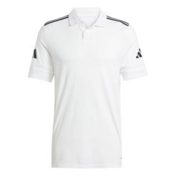 Polo bawełnowe adidas Squadra25. Białe koszulki polo męskie Adidas, m, bez wzorów, sportowe, bez ramiączek. Za 86.00 zł.