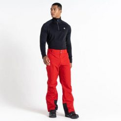 Spodnie narciarskie Dare 2B Achieve II. Czerwone spodnie snowboardowe męskie Dare 2b, m, bez wzorów, z materiału, narciarskie. Za 277.50 zł.