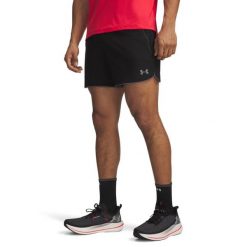 Krótkie Spodenki Under Armour Ua Velociti Pro 5In Short Dorośli. Czarne krótkie spodenki sportowe męskie Under Armour, m, bez wzorów, z elastanu, na fitness i siłownię. Za 312.99 zł.