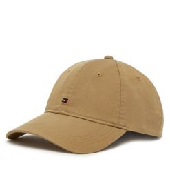 Czapka z daszkiem Tommy Hilfiger. Brązowe czapki i kapelusze damskie Tommy Hilfiger, bez wzorów. Za 119.99 zł.