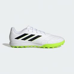 Buty do piłki nożnej męskie Adidas Copa Pure II.3 TF. Białe buty sportowe męskie Adidas, bez zapięcia, do piłki nożnej. W wyprzedaży za 229.00 zł.