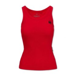Tank top damski Pitbull Layla Tank Top. Czerwone koszulki sportowe damskie PITBULL, xs, bez wzorów, bez kołnierzyka, bez ramiączek. Za 89.99 zł.