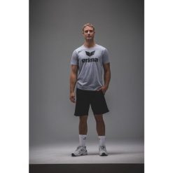 Koszulka promocyjna Erima szara. Czarne koszulki sportowe męskie Erima, m, bez wzorów, z bawełny, bez kołnierzyka, bez ramiączek, do piłki nożnej. Za 100.20 zł.