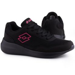 Buty damskie sportowe do biegania Lotto CONNECT OC. Czarne obuwie sportowe damskie Lotto, bez wzorów, do biegania. Za 129.00 zł.