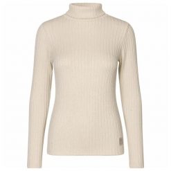 Sweter damski Kingsland Vikula. Białe swetry damskie KINGSLAND, na zimę, bez wzorów, bez kołnierzyka, bez ramiączek, bez kaptura. Za 445.50 zł.