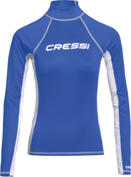 Cressi Koszulka Rashguard Long damska. Niebieskie koszulki sportowe damskie CRESSI, s, bez wzorów, z poliamidu, sportowe, bez kołnierzyka. Za 197.00 zł.