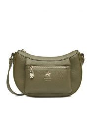 Beverly Hills Polo Club Torebka C-BHPC-L-017-08 Zielony. Zielone listonoszki damskie Beverly Hills Polo Club, bez wzorów, z materiału, bez dodatków. Za 159.99 zł.