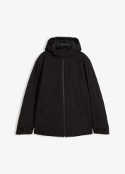 Wodoodporna kurtka narciarska. Czarne kurtki męskie bonprix, m, bez wzorów, bez kaptura, narciarskie. Za 379.99 zł.