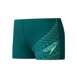 Spodenki kąpielowe Speedo Medley Logo Aquashort junior. Zielone kąpielówki dla chłopców Speedo, bez wzorów. Za 99.99 zł.