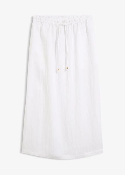 Spódnica maxi z mieszanki wiskozy. Białe spódnice damskie bonprix, bez wzorów, z wiskozy, maxi. Za 54.99 zł.