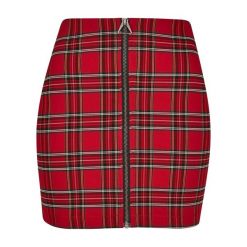 Krótka Spódniczka Damska/kobieca W Kratę. Czarne spódnice damskie Urban Classics, s, bez wzorów, mini. Za 104.99 zł.